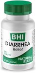 BHI Diarrhea Relief Fast-Acting Natural Remedy for Mild Diarrhea 8 Soothing Homeopathic Actives Help Calm Stomach Pain Gas Indigestion & Cramps for Women & Men - 100 Tablets