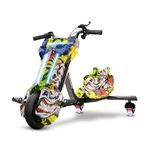 Uboard 3-Wheel Drifter with LED Lights and Bluetooth for Kids Ages 6+Years, Front Disc Brakes, 15 km/h Top Speed, 3-Hour Charge, 75 kg Weight Capacity