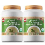 Baron's USDA Organic Tahini Pure Sesame Paste Hummus Dressings 16 Oz, Pack of 2 