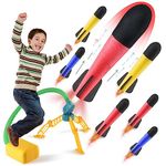 Doloowee Toy Rocket Launcher for Kids, Launch up to 100 ft, Adjustable Rocket Launch Direction, Kids Outdoor Toys, Birthday Gift Toys for Kids Boys Girls Age 3 4 5 6 7 8+ Years Old (Green)