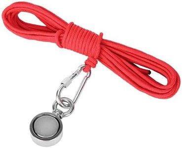 Leona Co Ultra Strong Salvage Magnet, Magnetic Salvage 200KG Super Strong Pull Ring Deep Sea Hunting Recovery Magnet Fishing with 10M Rope