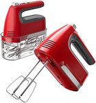 JIOJIOY Hand Mixer Electric, 5 Speed Kitchen Handheld Mixer with Eject Button and Storage Case, Mixing Brownies, Cakes and Dough Batters