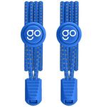 Go TIE LESS - ( Version 2nd Elastic No Tie Shoelaces, One Size Fits All, for Kids and Adults, Elastic No Tie Shoe Laces (Blue, Pack of 1)