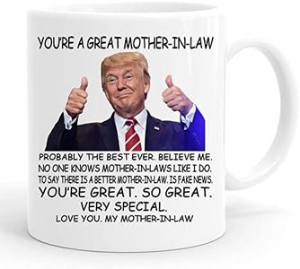 PEJAFAN Donald Trump Mather-in-law Coffee Mugs - You're A Great Mather-in-law Trump Mug, Funny Trump Speech Mug Mother Present 11 ounces White Ceramic Cup (Mother-in-law)
