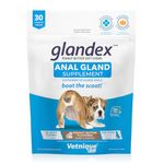 Glandex Anal Gland Soft Chew Treats with Pumpkin for Dogs Chews with Digestive Enzymes, Probiotics Fiber Supplement for Dogs – Vet Recommended - Boot The Scoot (Peanut Butter, 30ct Chews)