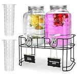 1 Gallon Glass Drink Dispensers For