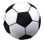 GoFloats Giant Inflatable Soccer Ball - Made from Premium Raft Grade Vinyl, Black & White 2.5 ft