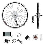 YOSE POWER 24'' Front Wheel Electric Bicycle Motor Kit 36V250W E-Bike Conversion Kit Sliver with LCD Display