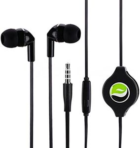 Premium Sound Retractable Headset Earphones Dual Earbuds Mic for Samsung Galaxy Tab E Nook 9.6 - Galaxy Tab S2 Nook 8.0 - Galaxy Tab 4 Nook 7.0 - Galaxy Tab 4 Nook 10.1