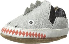 Robeez Dino Dan Flat (Infant), Pale Grey, 6-12 Months M US Infant