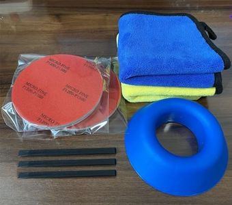EESC2Y Bowling Ball Accessories Combos (Bowling Ball Towels, Abralon Pads, Ball Cup, Tape Insert Tool) (Package A)