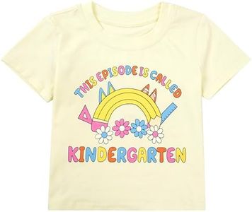First Day of Kindergarten Shirt：Toddler Boy Girls Back to School Shirt Funny Graphic Short Sleeve Tee Summer Top Apricot