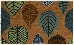 NINAMAR Door Mat Colorful Leaves - Natural Coir - 29.5 x 17.5 inch