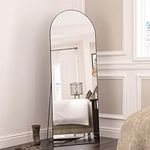 CONGUILIAO 64''x21'' Full Length Mirror, Arched Floor Mirror, Full Body Mirror Standing Hanging or Leaning, Aluminum Frame Arched Wall Mounted Mirror Dressing Mirror for Bedroom Living Room, Black