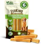 EcoKind Premium Gold Yak Cheese Himalayan Dog Chews, Dog Treats for Medium Dogs, All Natural, High Protein, for Aggressive Chewers, Medium - 6 Chews