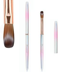 heemeei Kolinsky Acrylic Nail Brush Size 10- Nail Brushes for Acrylic Application - Acrylic Powder Brush for Nail Art - Nail Acrylic Brush for Professional Manicure DIY Home Salon (10#)