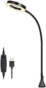 NEWACALOX LED 3X Magnifier, Flexible Gooseneck Magnifier Lamp Strong Magnet Base, Can Be Positioned to Hold The Magnifier Where You Want Hands Free
