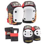 187 Killer Pads Six Pack Pad Set, Elbow Pads, Knee Pads, and Wrist Guards - Ideal for Skateboarding, Roller Skating, and Inline Skating