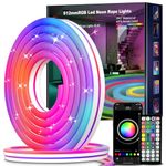 KlKO Neon Lights,16.4ft/5m RGB LED Neon LED RGB Smart Color Changing Neon Light Strips for Bedroom Decoration 1 Set