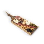 Toscana - a Picnic Time Brand - Artisan 24" Acacia Charcuterie Board with Raw Wood Edge, Cheese Board, Serving Platter, (Acacia Wood)