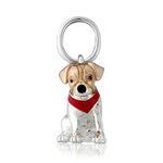 Gemma J Sterling silver Jack Russell dog charm with rose gold detail, compatible with most popular charm bracelets.