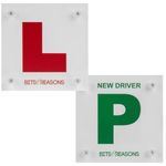 BITS4REASONS PROFESSIONAL GRADE L AND P PLATE FOR ALL SURFACES INCLUDING GLASS AND PLASTIC MOULDED BODYWORK USED ON OUR OWN DRIVING SCHOOL CARS - SINGLE PLATE