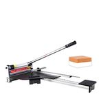 Newly Launched Norske Tools NMAP006 13 inch Laminate Flooring and Siding Cutter with CLAMP and Sliding Extension Table Including Bonus Honing Stone