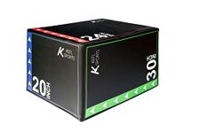 KEFL 3 IN 1 Soft Plyo Jump Box, Plyometric Aerobic Jump Box for Intense Cardio, Cross Training for Gym, Home, Fitness workout - 3 sides, 76cm x 61cm x 51cm (30" X 24" X 20")