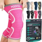 Modvel Compression Knee Brace for Women & Men - 2 Pack Knee Brace for Women Running Knee Pain, Knee Support Compression Sleeve, Workout Sports Knee Braces for Meniscus Tear ACL & Arthritis Pain Relief