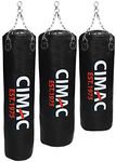 Cimac Punch Bag Boxing Hanging Chain Adult Kids Heavy Gym Kick Training 4ft 5ft 6ft (5ft (150x40cm))