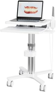Medical Cart with Laptop Pallet and Oral Scanner Holder, Dental Clinic Cart with Wheels for Hospital Beauty Salon (MTO-3)