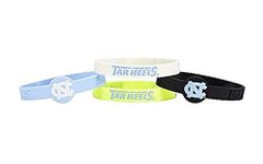 NCAA North Carolina Tar Heels Silicone Bracelets, 4-Pack