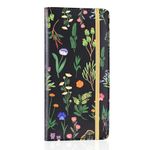 Checkbook Cover for Personal Checkbook, RFID Checkbook Register Cover with Pen Holder & Built-in Clear Plastic Divider for Duplicate Checks, Floral, Wallet Style
