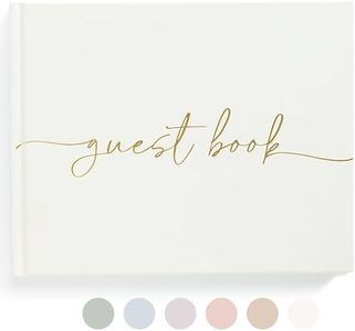 Lamare Elegant Hardcover Wedding Guest Book - Perfect Guest Book Weddings Reception, Baby Shower Guest Book for Party and Special Events - 100 Blank Pages for Wedding Sign in, Photos, Signatures