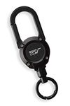 Gravity MAGREEL, Retractable Badge/iPhone Case/Key Holder with Carabiner Clip | 33.4" / 85cm Reel Retractable Heavy Duty | Max Loading Weight 10.5 oz / 300g