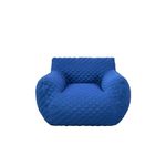 Giant Bean Bag Chair,Bean Bag Sofa Chair with Armrests, Bean Bag Couch Stuffed High-Density Foam, 3D Quilted Fabric Lazy Sofa Comfy Chair,Large BeanBag Chair for Adults in Livingroom,Bedroom (Bule)