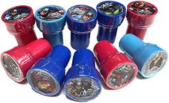 10 Pieces Avenger Marvels Self Inking Stamper Birthday Goody Gift Party Favors Supplies