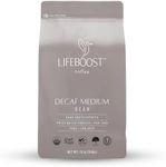Lifeboost Coffee Medium Decaf Coffee Beans - Swiss Water Decaf Coffee - Low Acid Organic Decaf Coffee Beans - Third Party Tested For Mycotoxins & Pesticides - Whole Bean - 12 Ounces