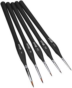 Eboot Paint BrUShes Set Artist Paint BrUShes Painting Supplies For Art Watercolor Acrylics Oil, 5 Pieces (Black)