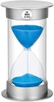 SuLiao Sand Timer 10 Minute Hourglass Timer, Plastic Clock Minutes, Large Watch Min, Hour Glass Sandglass for Kids, Games, Classroom, Decoration, Toothbrush (10 Blue Sand)