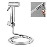 RESPITE Health Faucet for Bathroom | Jet Spray for Toilet (FIRO) | Leak Proof Toilet Sprayer | Portable Hand Faucets - Premium Chrome Finish with 1 m Pipe and Hook