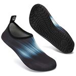 Swim Water Shoes Socks Barefoot Protecting for Sea Beach Swimming Pool Mens Women(Black Gradient,9/10 UK,44/45 EU)