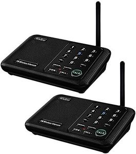 Wuloo Intercoms Wireless for Home 1 Mile (5280 Feet) Range 10 - Channel, Wireless Home Intercom System for House Business Office, Room to Room Intercom, Home Communication System (2 Packs, Black)