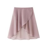 Tacherlia Ballet Skirt for Women Tie-Up One-Piece Skirt Short in The Front and Long in The Back, Purple-red, 31 Regular