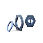 Urban Armor Gear UAG Magnetic Phone Ring Stand Compatible with Mag-Safe Magnet, Removable Metal Finger Ring Grip & 360 Rotation Kickstand for iPhone 16/15/14/13, Galaxy S24/S23 -Mallard/Bright Blue