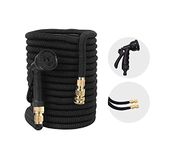 Expandable Garden Hose Pipe 100FT/200FT 3X Automatically Expand - 8 Setting Spray Gun with Brass Coated Fitting Easy to Use (200FT)