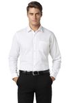 Peter England Men's Slim Fit Shirt (PESFWSLBS55214_White