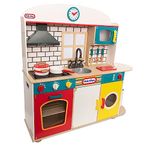 Little Tikes - Wooden Deluxe Kitchen - Colourful Kitchen Playtime for Pretend Cooker, Baker & Chef - Water and Cooking Sound Effects - All Accessories Included – FSC Certified for 3 Years Old and Up