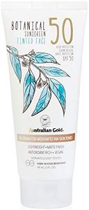 Australian Gold Botanical SPF 50 Tinted BB Face Cream for Medium/Tan/Makeup, 88 ml