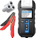 Car Battery Tester 12V 24V, TOPDON Battery Tester BT300P with Built-in Printer, 100-2000CCA Automotive Battery Load Tester with Cranking Charging System Test for Car/RV/SUV/Motorcycle/Truck/Boat